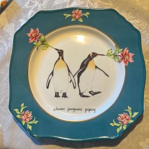 Lou Rota 12 days of Christmas eleven penguins piping plate